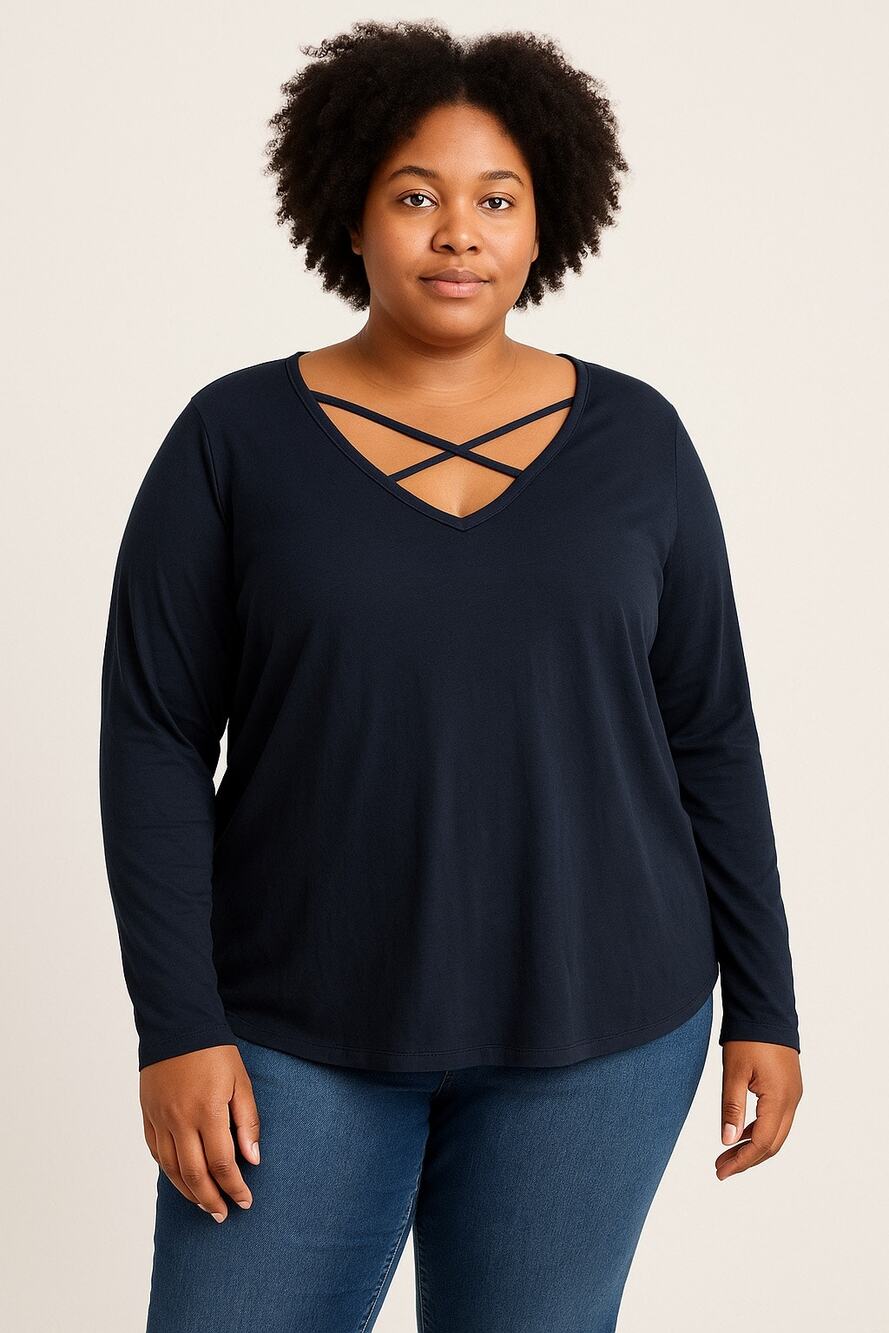 PINK Victoria's Secret Black oversized supersoft Long Sleeve Blouse Modal Medium